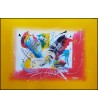 Peinture acrylique, formes et couleurs abstraites