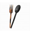 Cuillère et fourchette de service en Ébène
