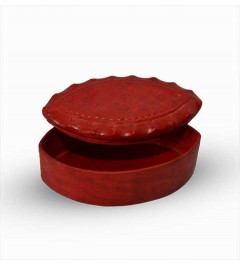 Boîte touareg rouge en cuir de Zébu